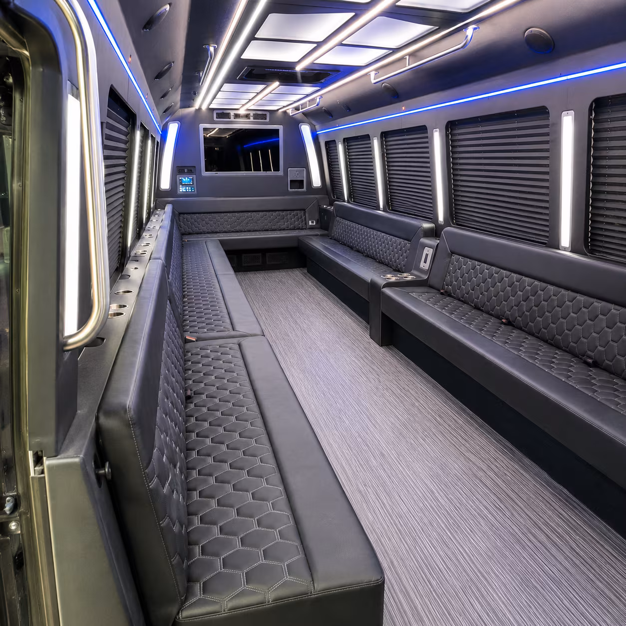 collierville 40 passenger party bus interior