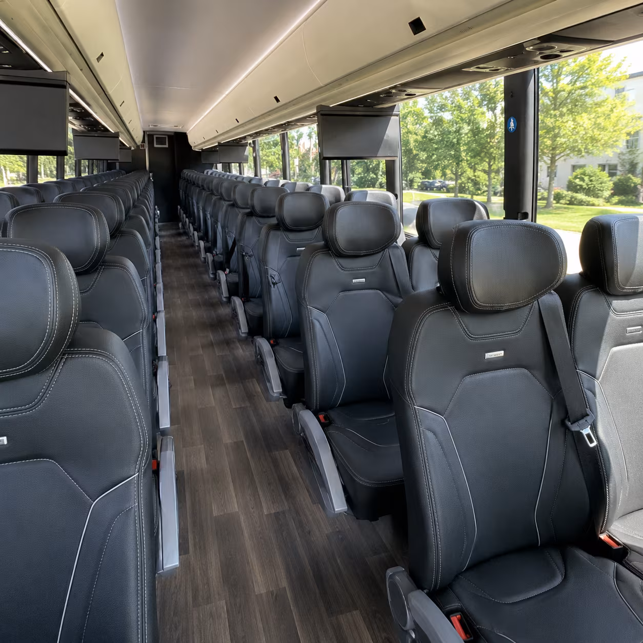 collierville charter bus interior