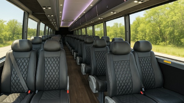 Interior of Charter Bus Company Collierville's 20 Passenger Mini bus in Collierville