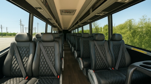 Interior of Charter Bus Company Collierville's 28 Passenger Mini bus in Collierville