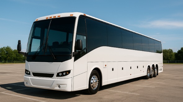 Exterior of Charter Bus Company Collierville's 55 Passenger Charter Bus in Collierville