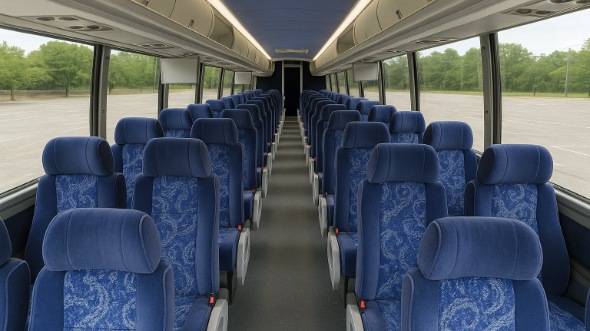 collierville 54 passenger charter bus inside