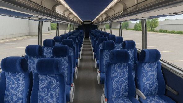 collierville 55 passenger charter bus interior